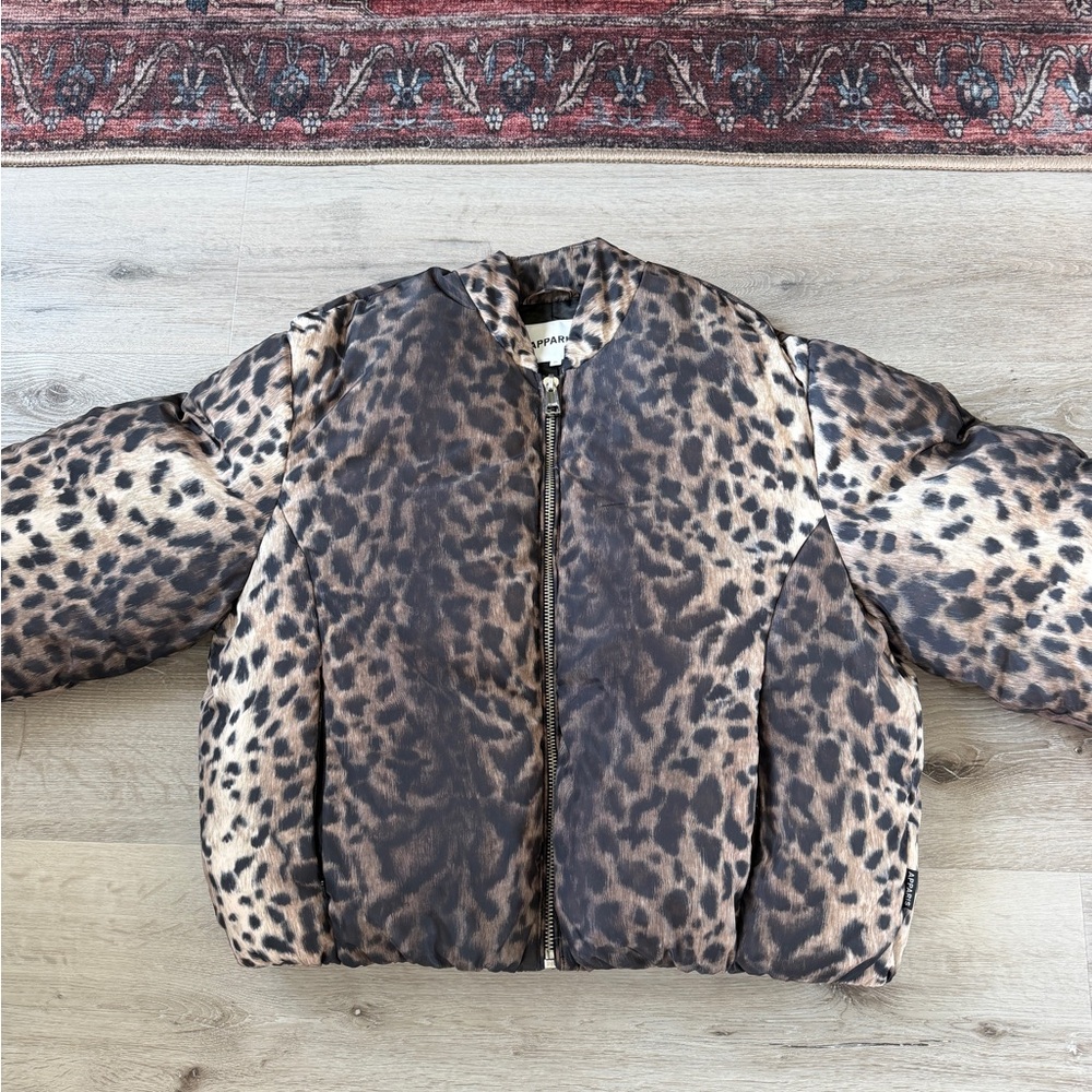 Free People Apparis Brown and Black Leopard-Print Jacket